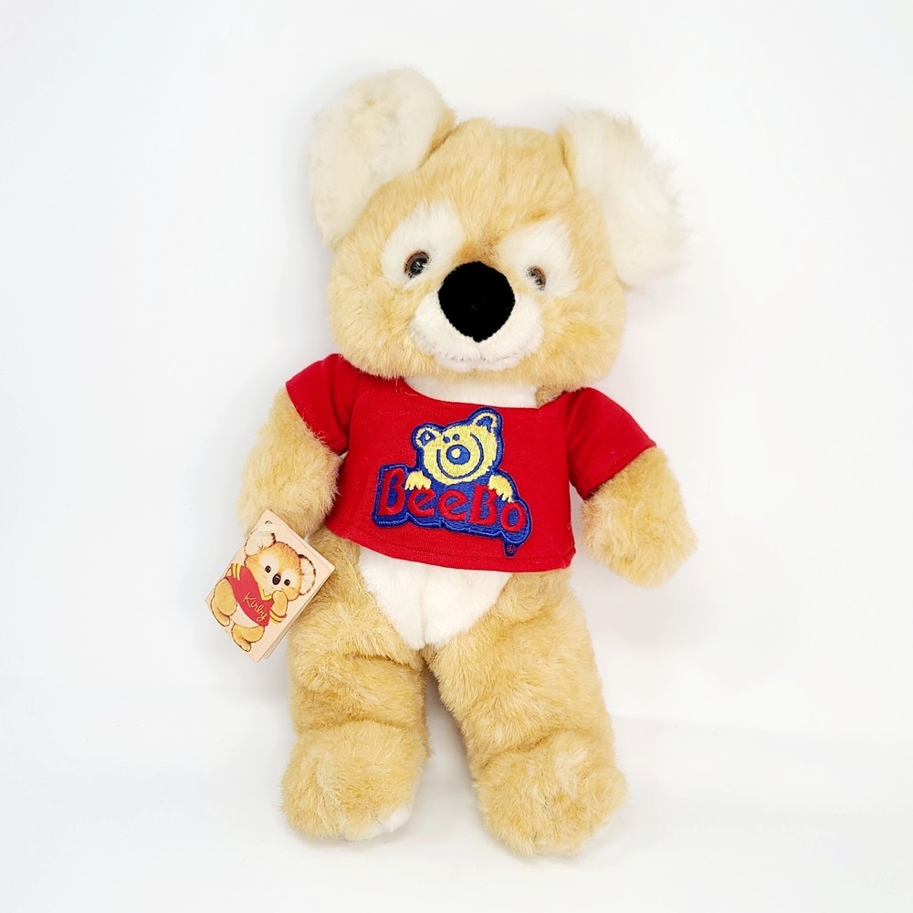 Vintage 1984 Gibson Greetings Kirby Koala 16" Plush BeeBo Shirt Booklet USA